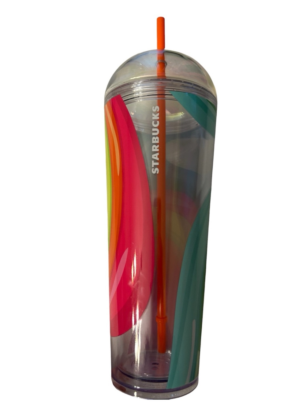 Starbucks 2025 Summer Collection Neon Plastic Tumbler Cold Cup NWT W/Flaws 24oz